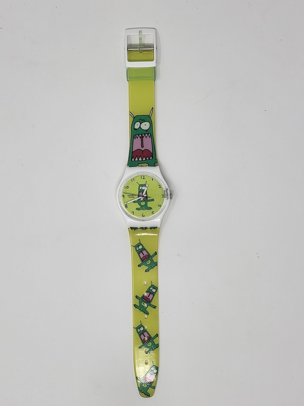 Swatch Green Monster Print Watch